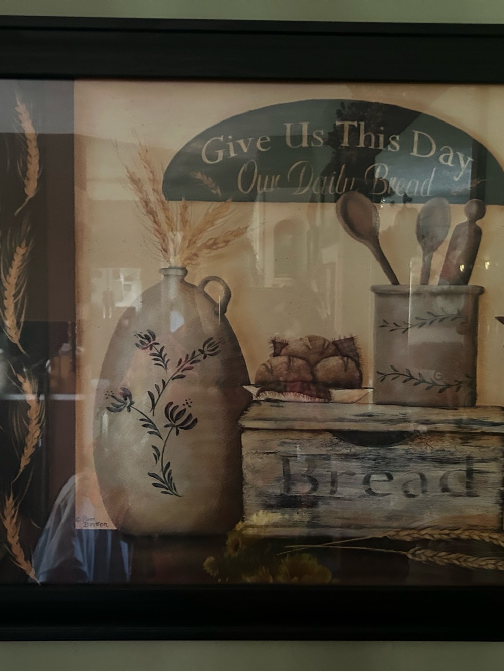 Rustic Beige and Brown 'Give Us This Day' Wall Art